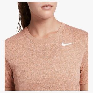 Nike dri fit woman’s t shirt dark russet color